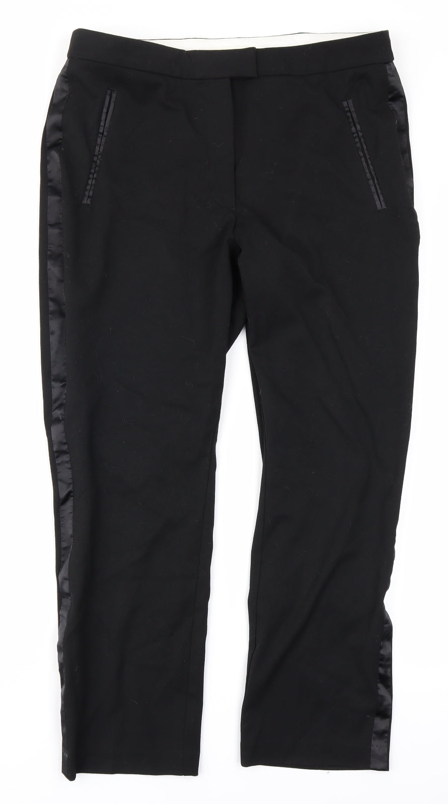 H&M Womens Black   Trousers  Size 14 L24 in