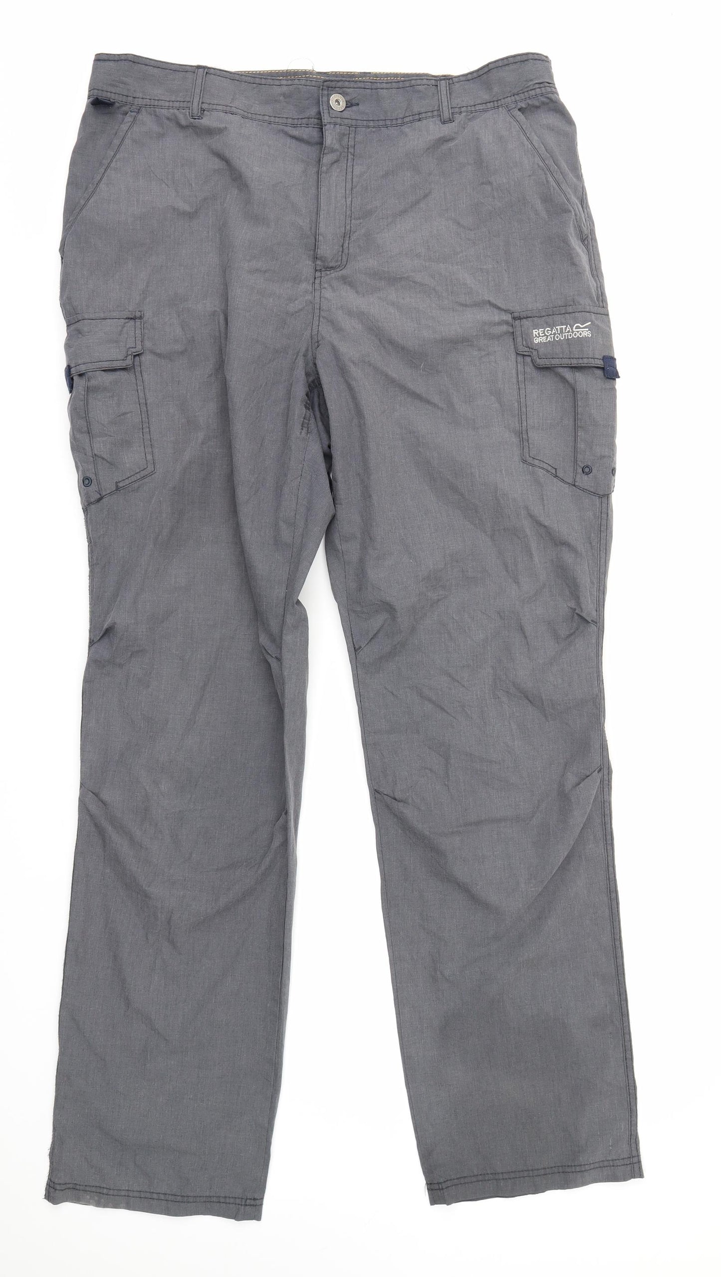 Regatta Mens Grey   Cargo Trousers Size 38 in L31 in