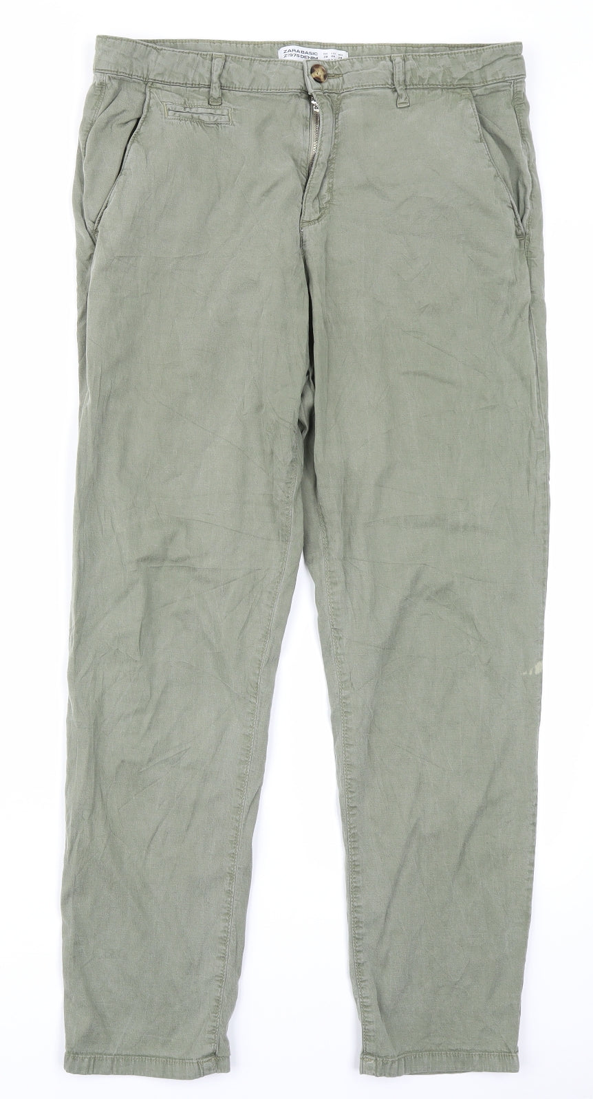 Zara Womens Green   Cargo Trousers Size 8 L26 in