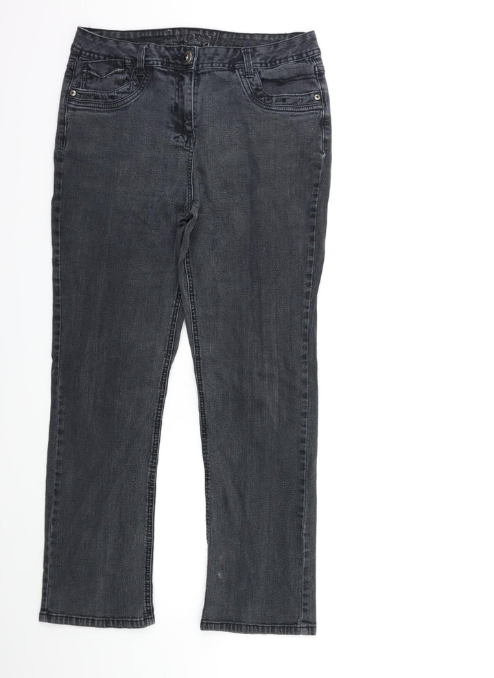 Preworn Womens Grey Denim Tapered Jeans Size 30 in L27 in