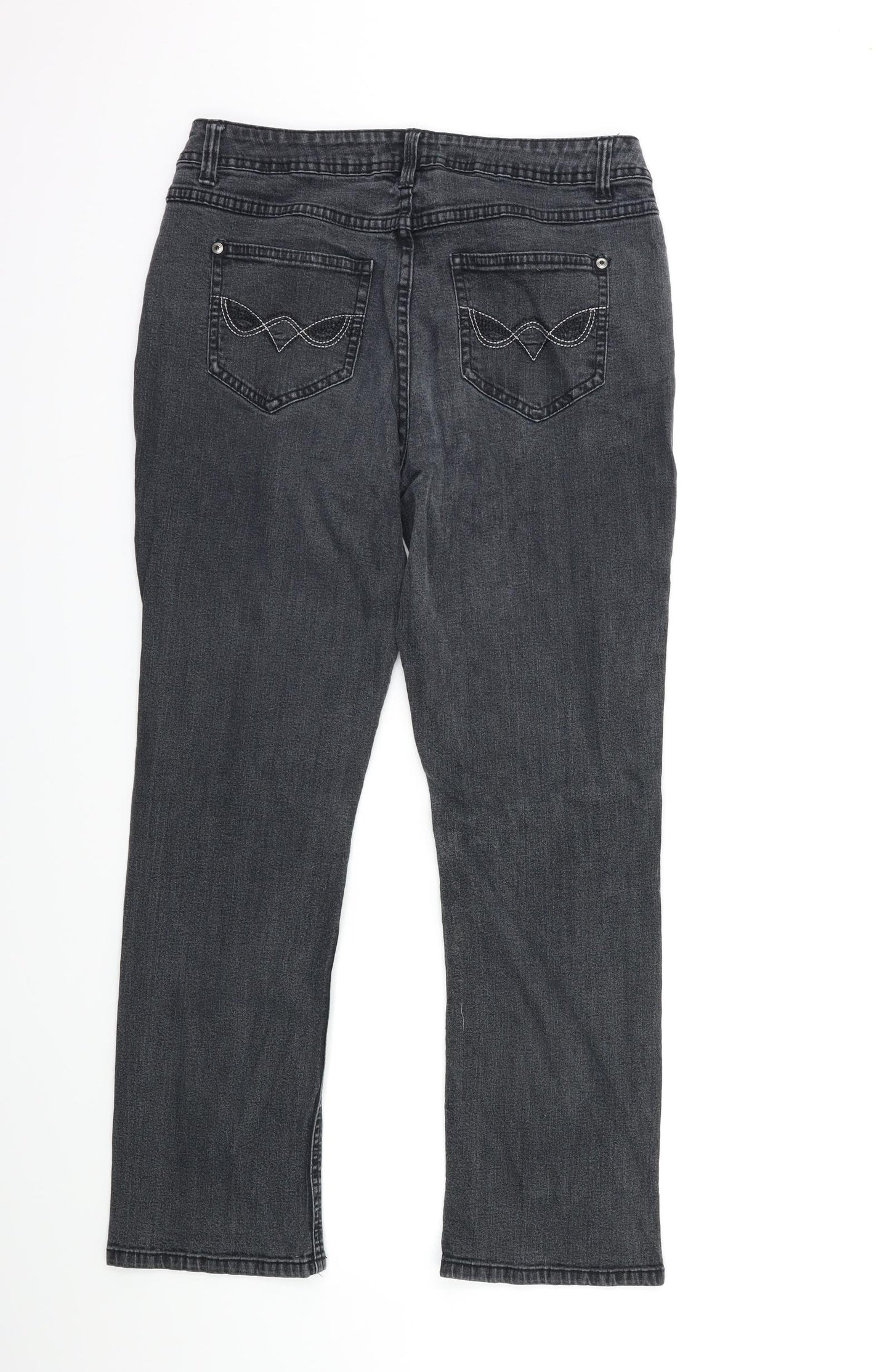 Preworn Womens Grey  Denim Tapered Jeans Size 30 in L27 in