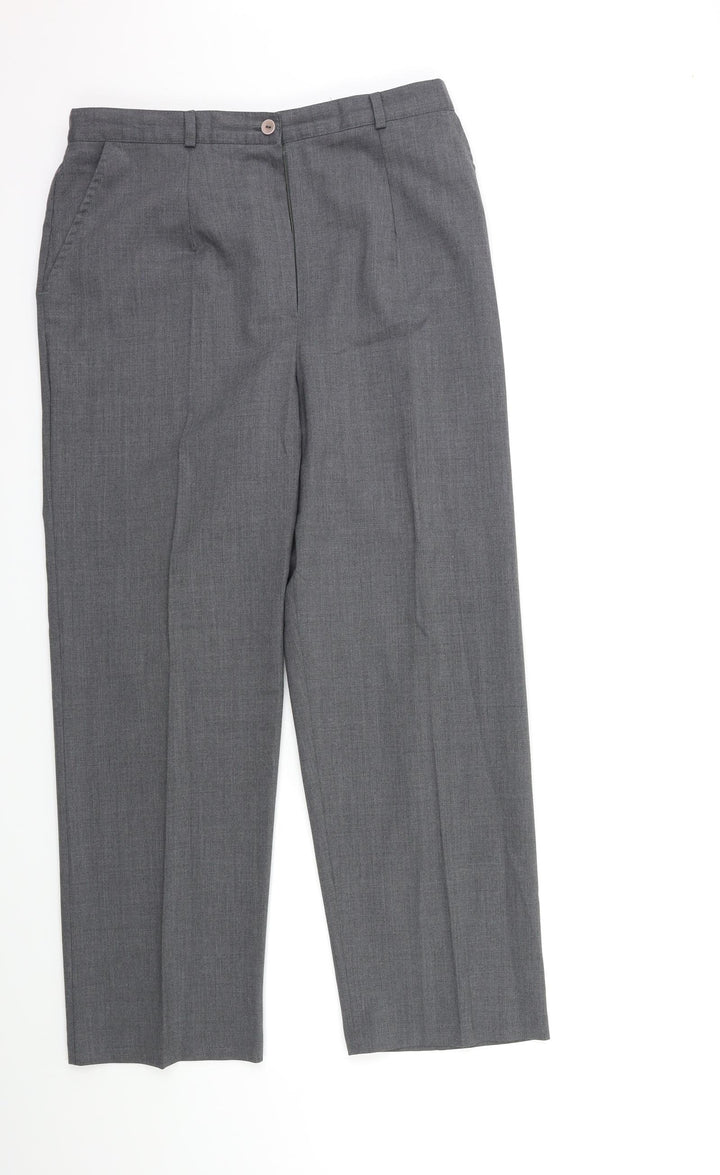 Debenhams Womens Grey Trousers Size 16 L28 in