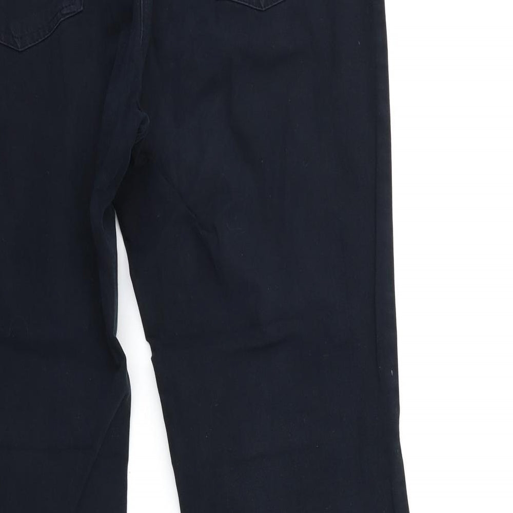 Marks and Spencer Womens Black  Denim Flared Jeans Size 14 L26 in