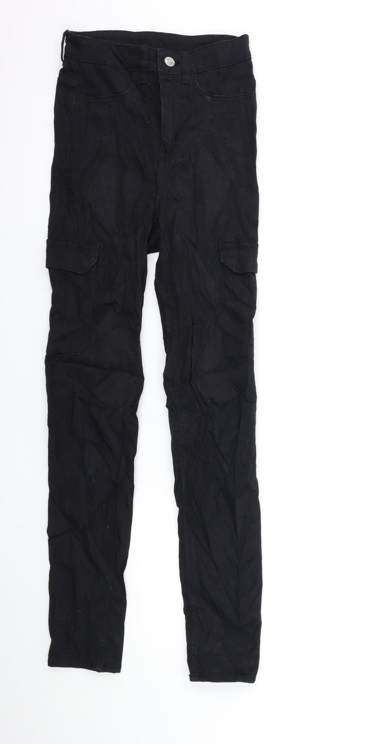 H&M Womens Black  Denim Skinny Jeans Size 6 L29 in