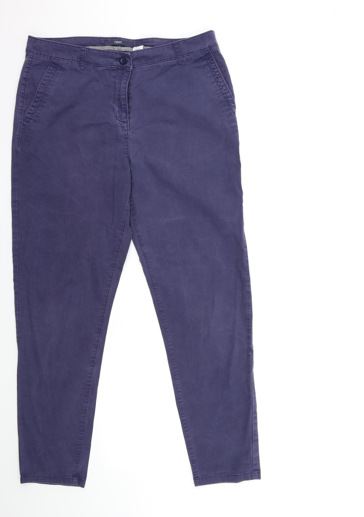 NEXT Womens Blue   Chino Trousers Size 14 L27 in