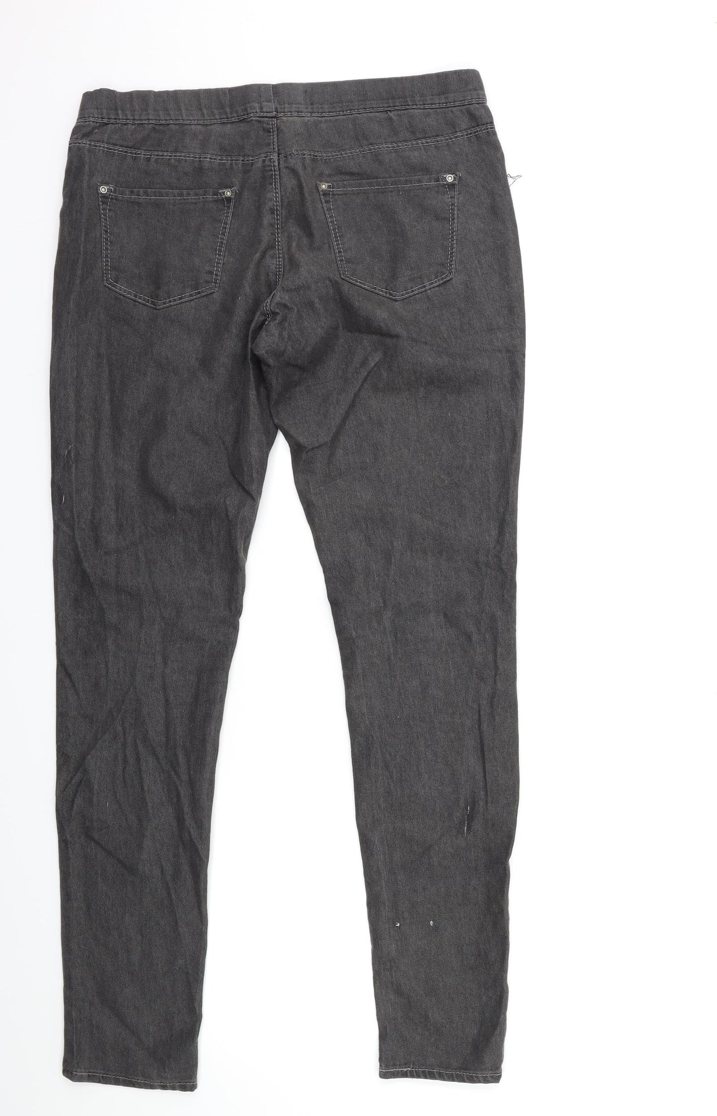 Denim & Co. Womens Grey  Denim Jegging Jeans Size 10 L30 in