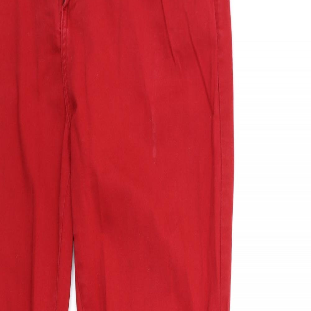 yesyes Womens Red  Denim Skinny Jeans Size 16 L31 in