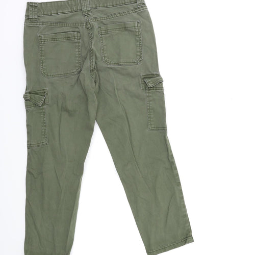 NEXT Womens Green   Cropped Trousers Size 8 L22 in