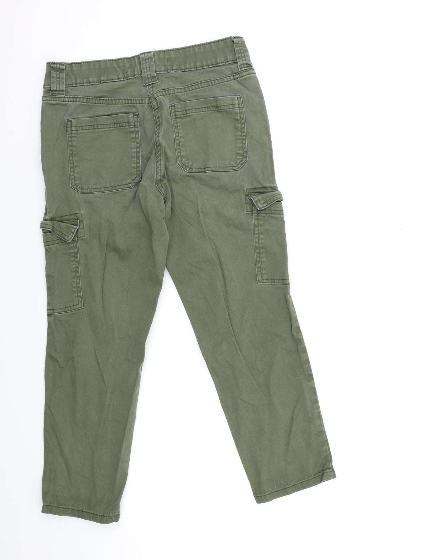 NEXT Womens Green   Cropped Trousers Size 8 L22 in