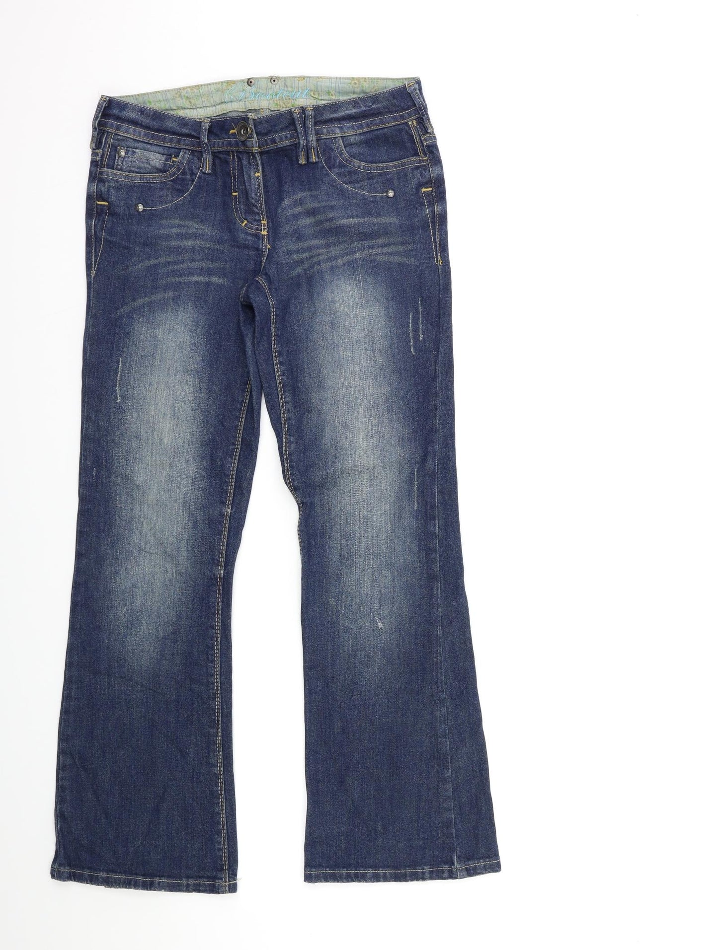 NEXT Womens Blue  Denim Flared Jeans Size 8 L27 in