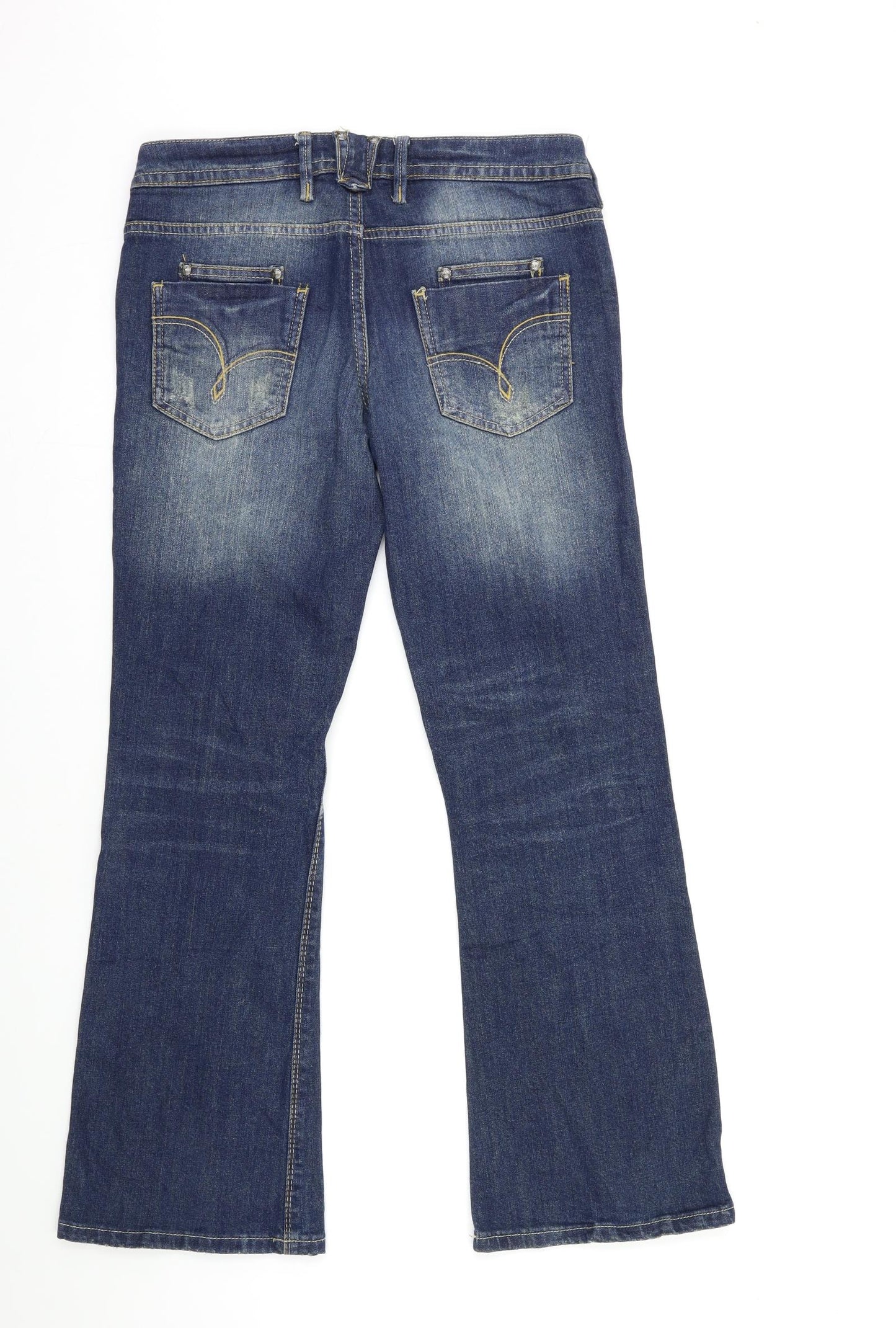 NEXT Womens Blue  Denim Flared Jeans Size 8 L27 in