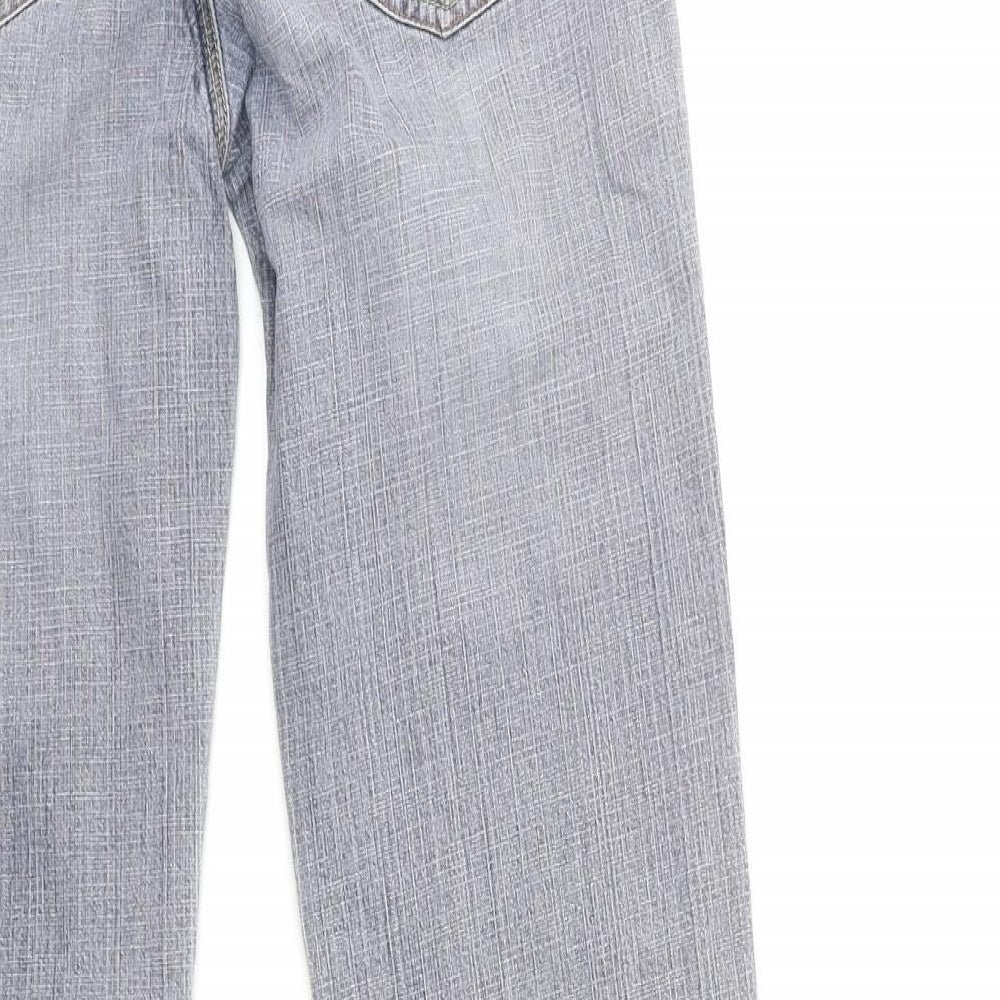 Preworn Womens Grey  Denim Flared Jeans Size 10 L29 in
