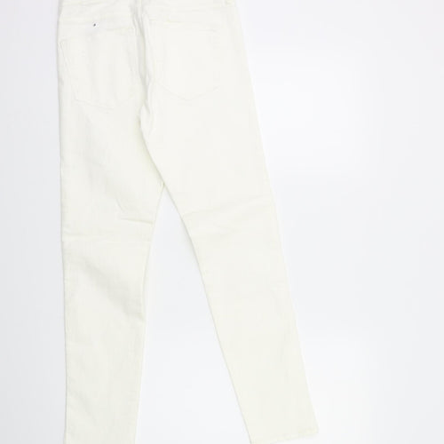 H&M Womens White  Denim Skinny Jeans Size 26 in L28 in