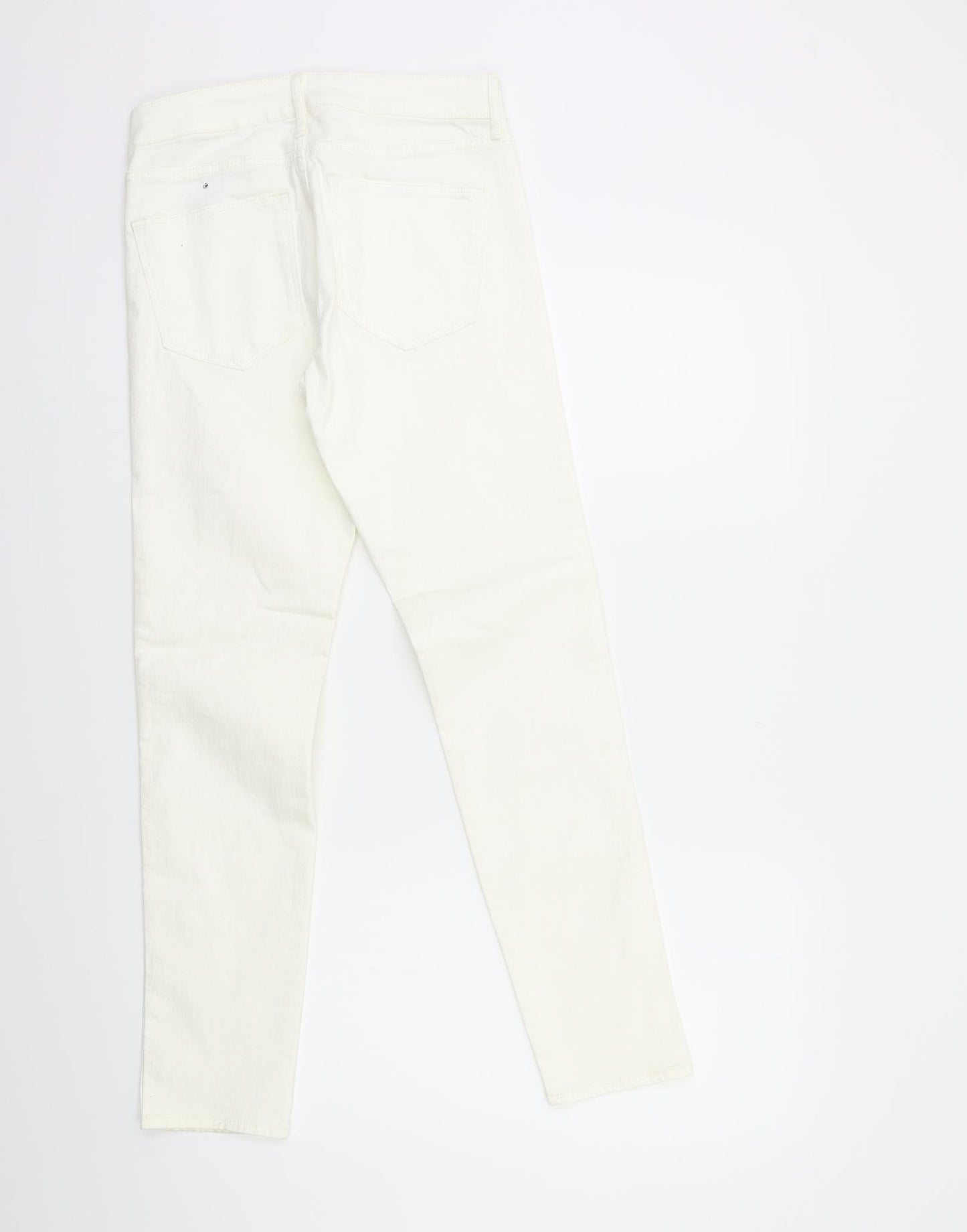 H&M Womens White  Denim Skinny Jeans Size 26 in L28 in
