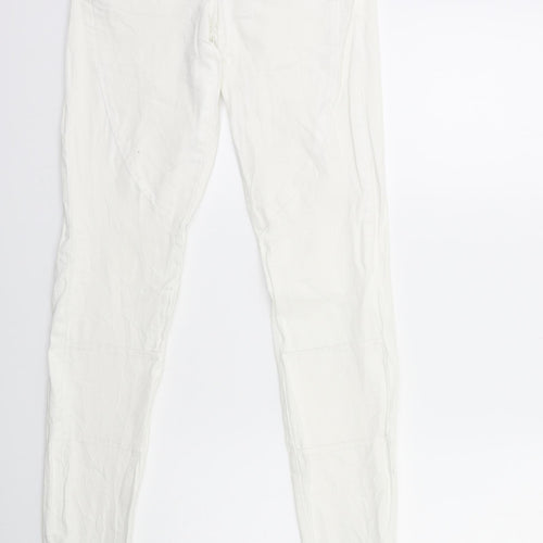 Preworn Womens White  Denim Skinny Jeans Size 26 in L31 in