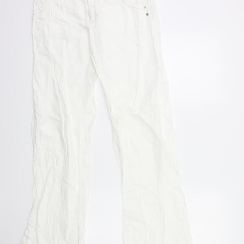 New Look Womens White   Trousers  Size 8 L35 in