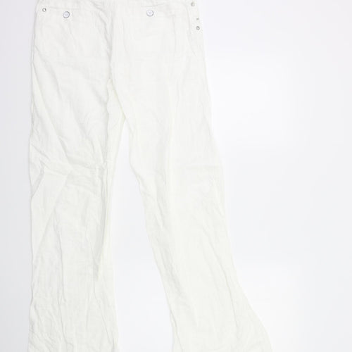New Look Womens White   Trousers  Size 8 L35 in