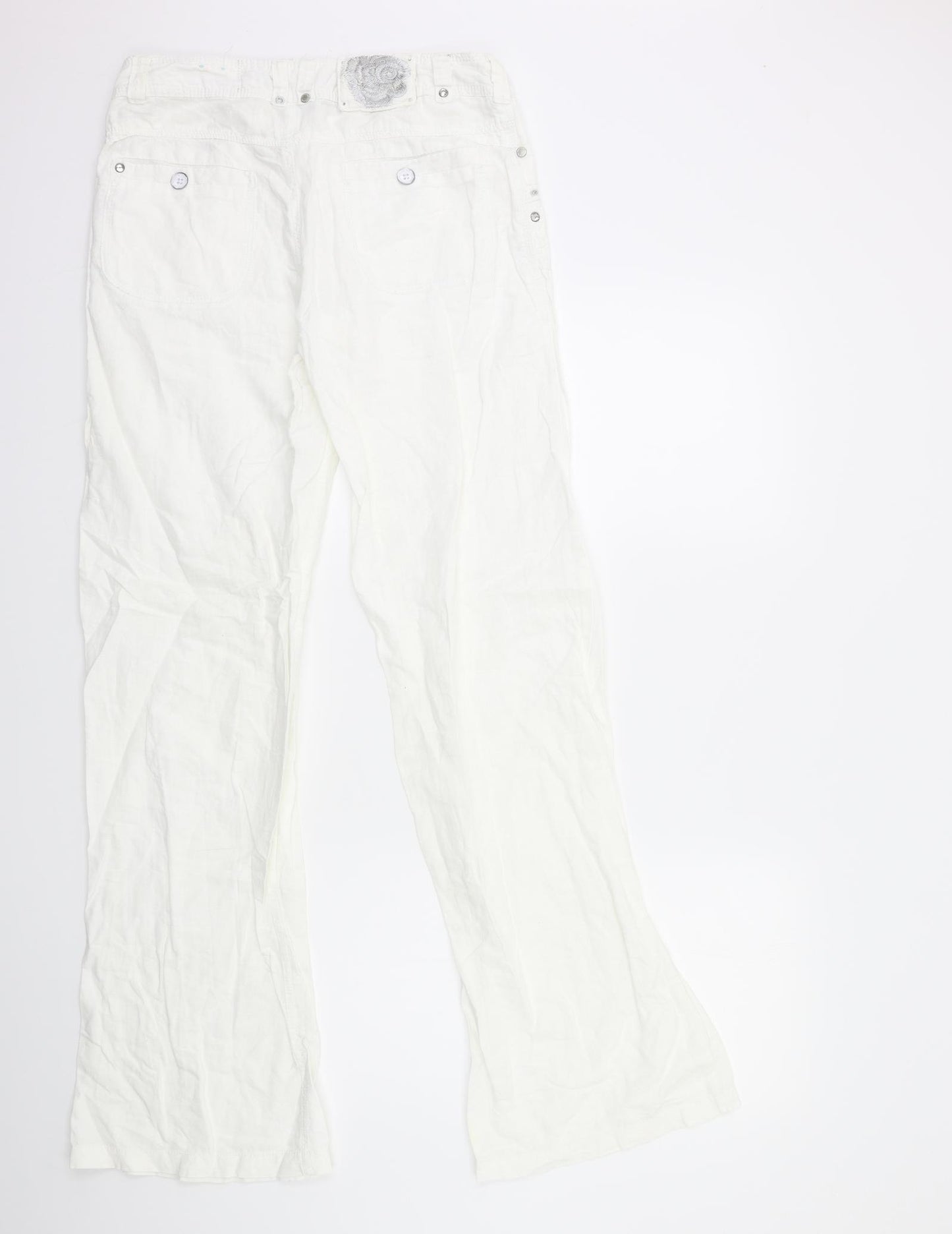 New Look Womens White   Trousers  Size 8 L35 in
