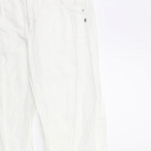 New Look Womens White   Trousers  Size 8 L35 in