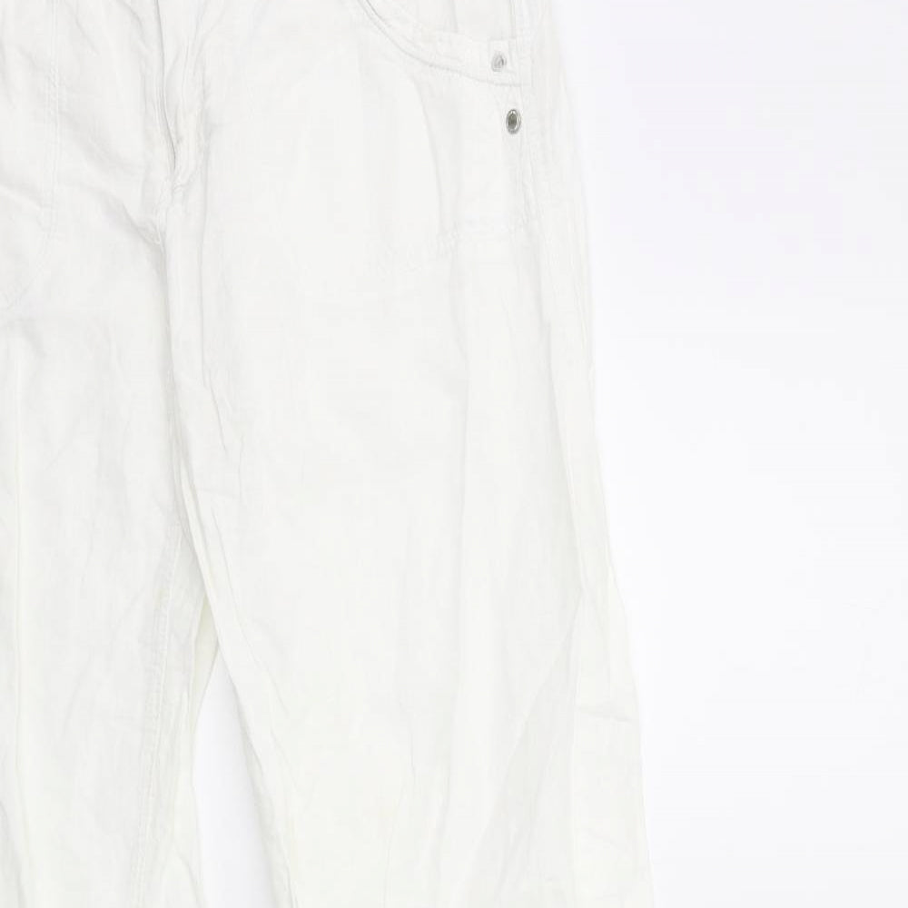 New Look Womens White   Trousers  Size 8 L35 in