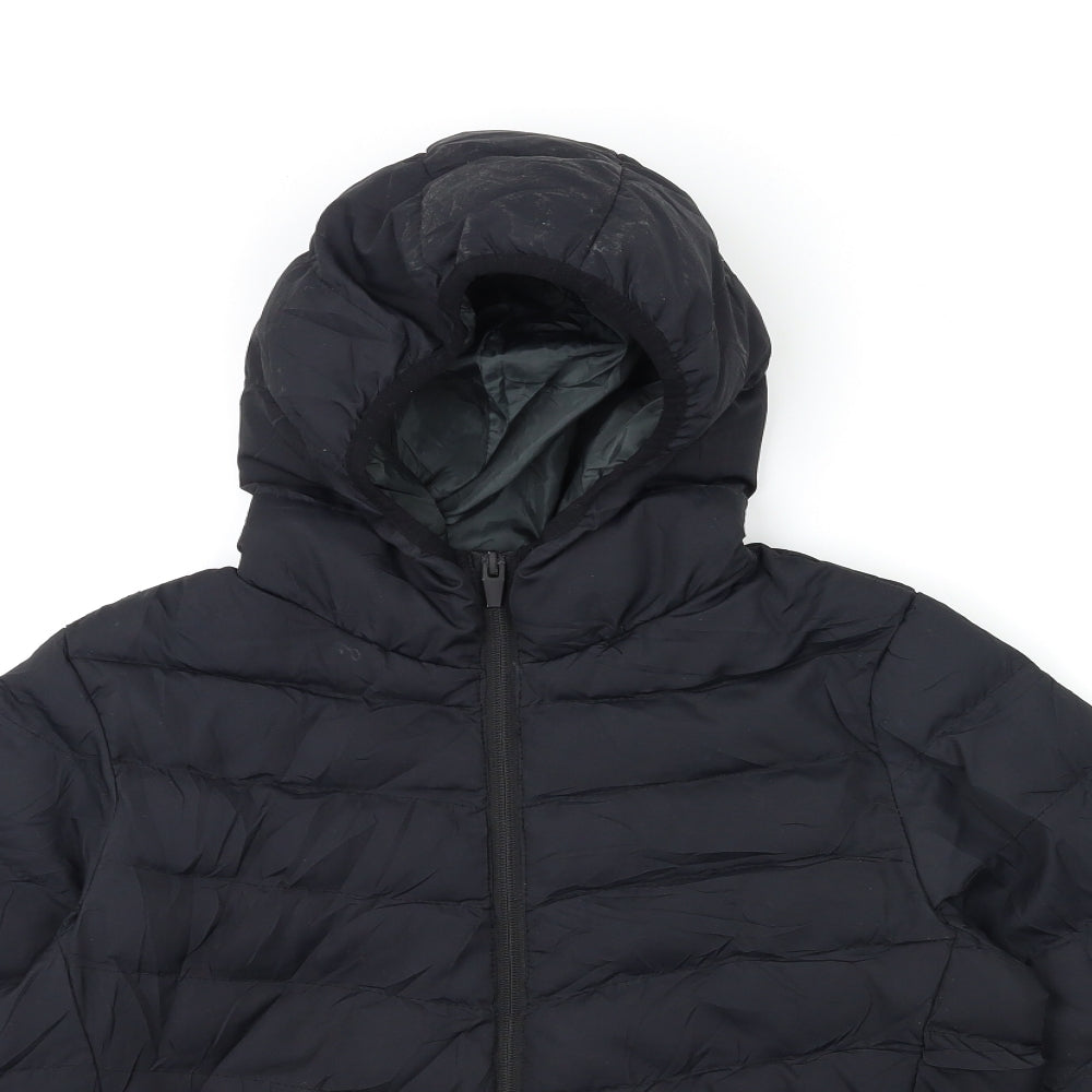 Brave Soul Boys Black   Puffer Jacket Coat Size 11-12 Years