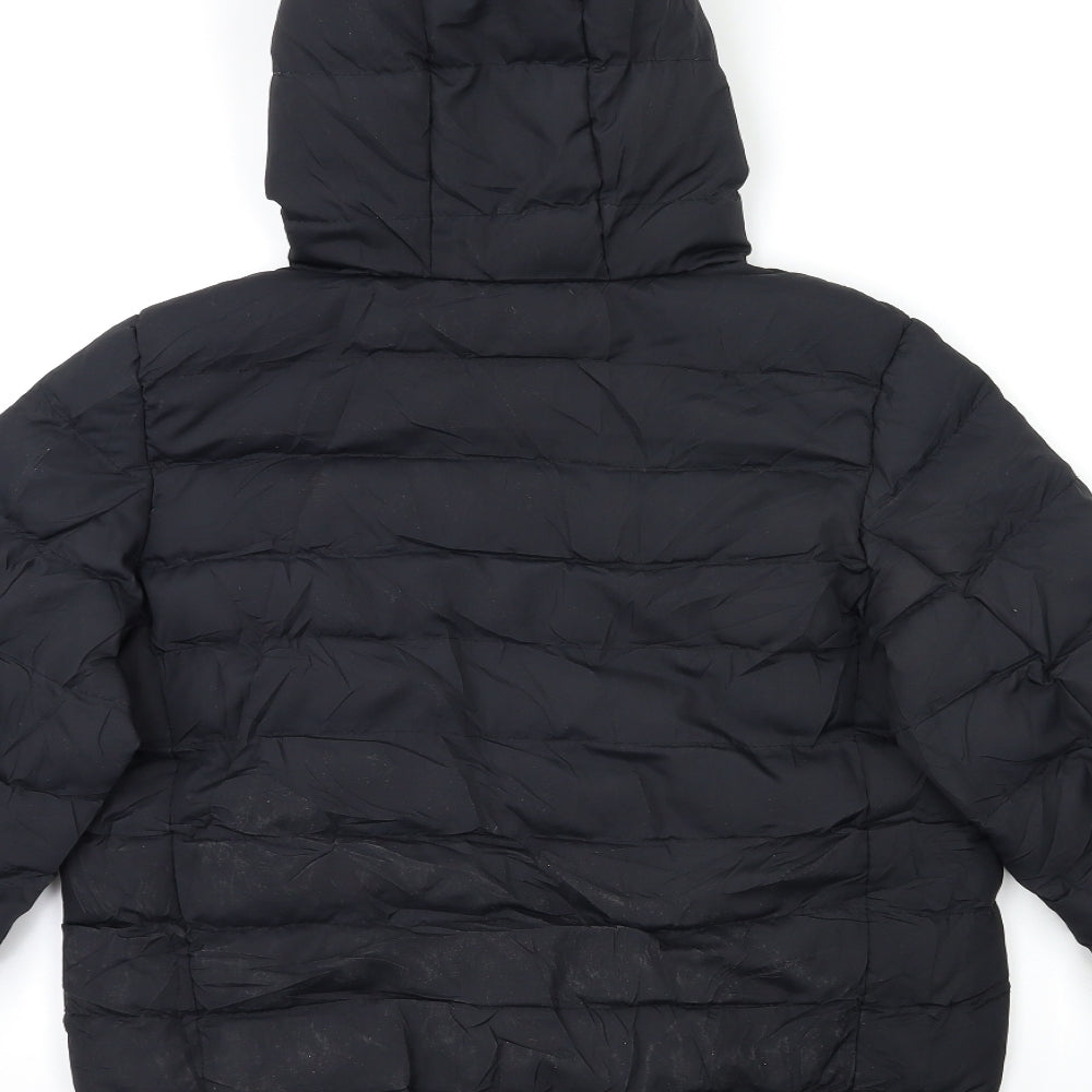 Brave Soul Boys Black   Puffer Jacket Coat Size 11-12 Years