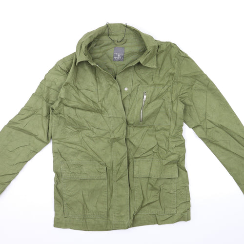 Primark Womens Green  Denim Jacket Coat Size 6