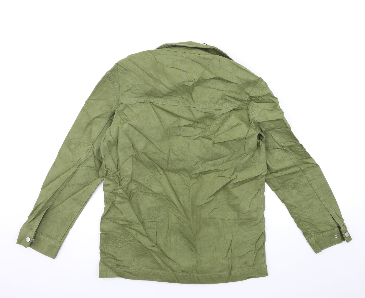 Primark Womens Green  Denim Jacket Coat Size 6