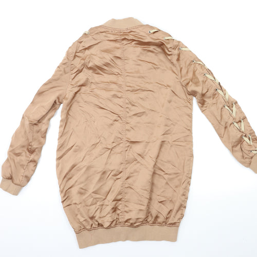 Missguided Womens Brown   Bomber Jacket Jacket Size 8