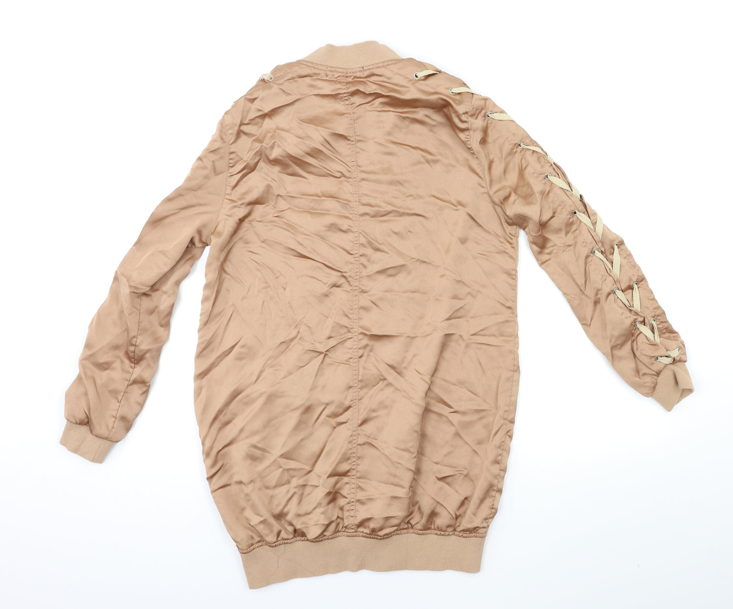 Missguided Womens Brown   Bomber Jacket Jacket Size 8