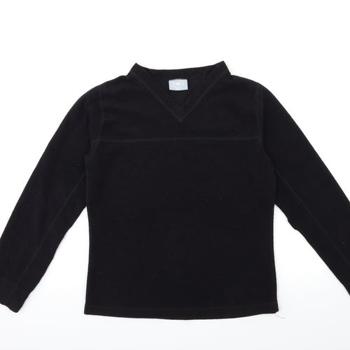 PSL Womens Black  Fleece Pullover Jumper Size 10