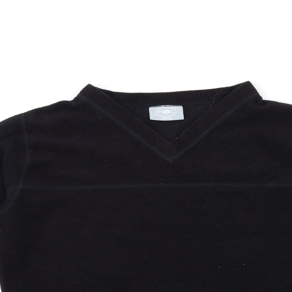 PSL Womens Black  Fleece Pullover Jumper Size 10