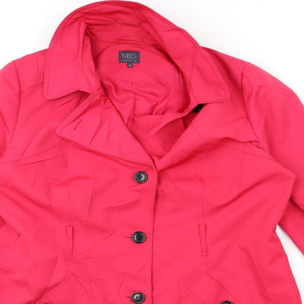 Marks and Spencer Womens Pink   Overcoat Coat Size 18