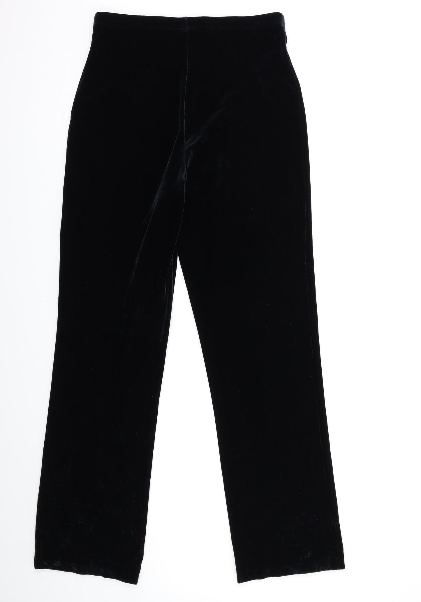 Marks and Spencer Womens Black  Velour Trousers  Size 14 L32 in