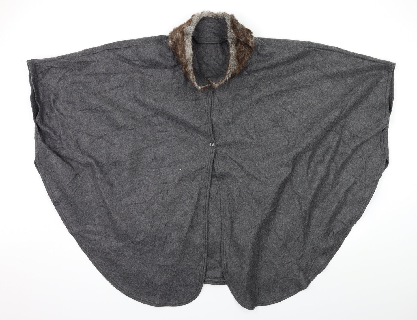 Preworn Womens Grey   Jacket Poncho One Size