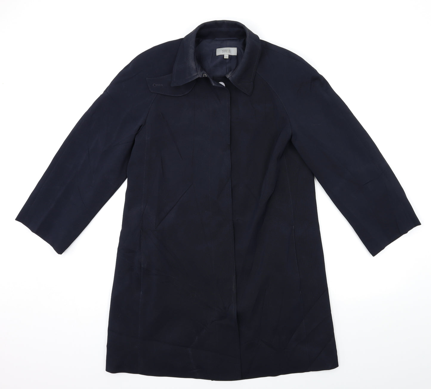 Marks and Spencer Womens Blue   Overcoat Coat Size 12