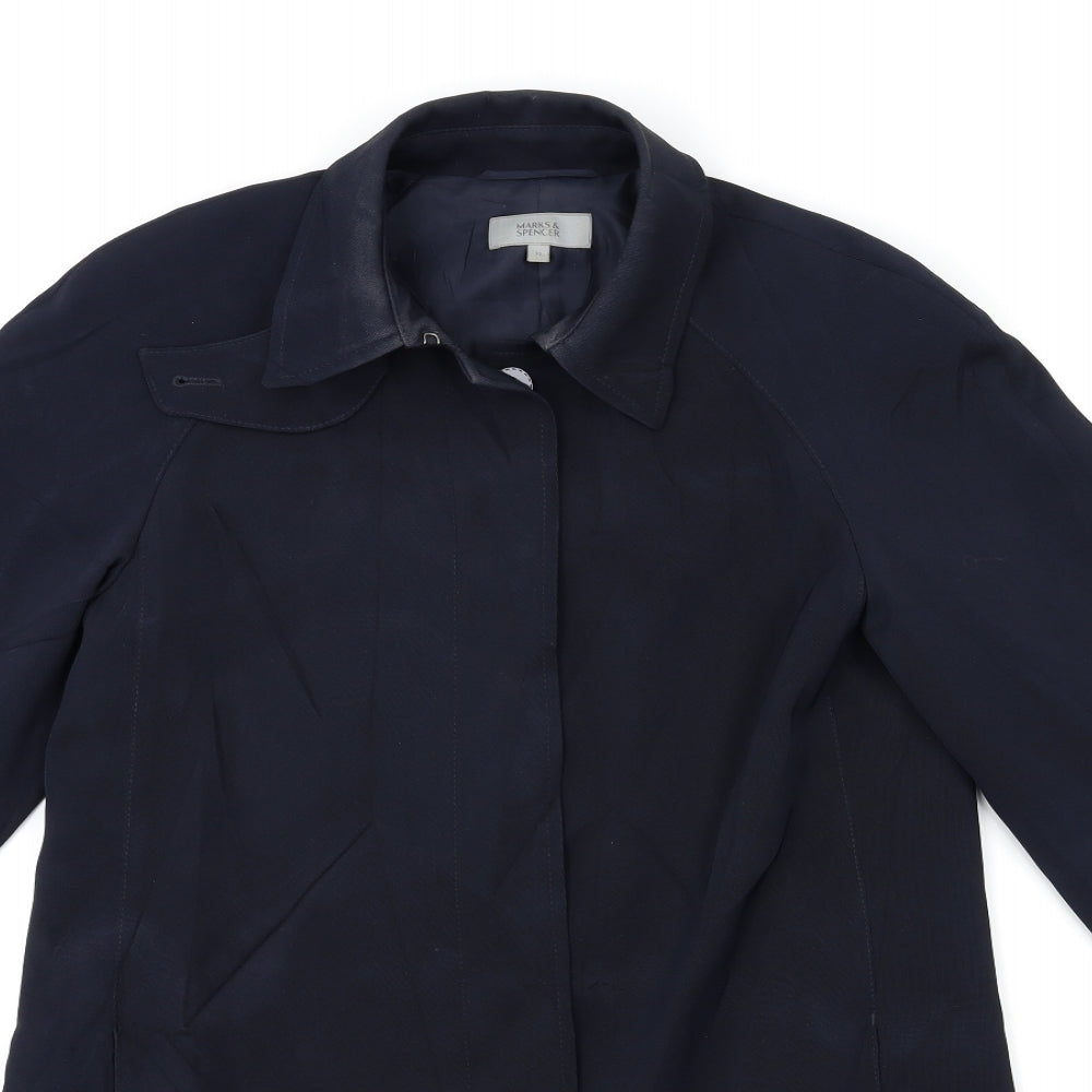 Marks and Spencer Womens Blue   Overcoat Coat Size 12