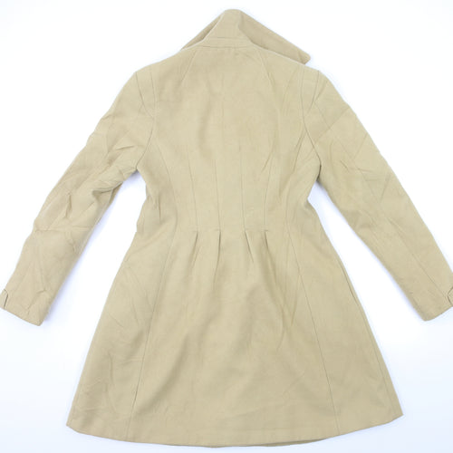 TU Womens Beige   Overcoat Coat Size 10