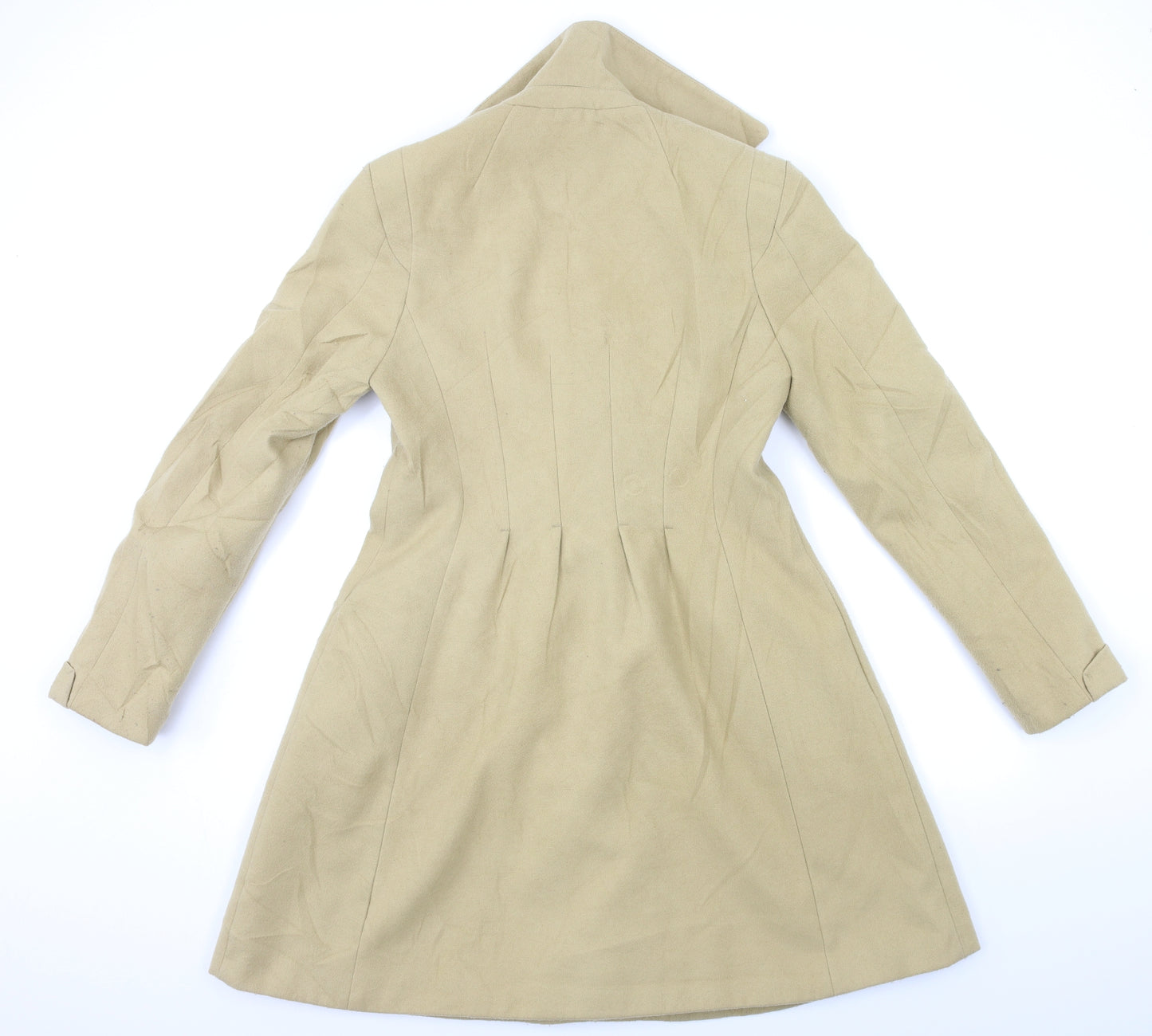 TU Womens Beige   Overcoat Coat Size 10