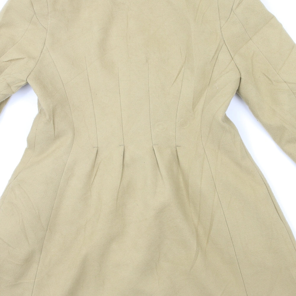 TU Womens Beige   Overcoat Coat Size 10