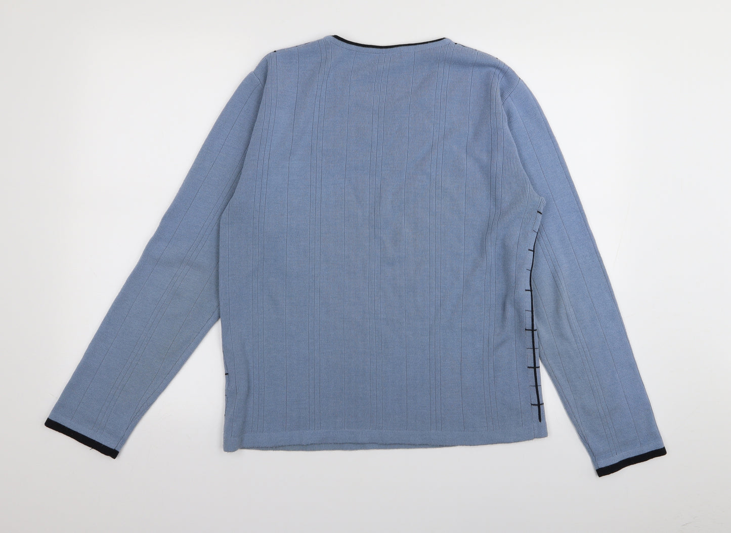m3m Womens Blue Check  Pullover Jumper Size S