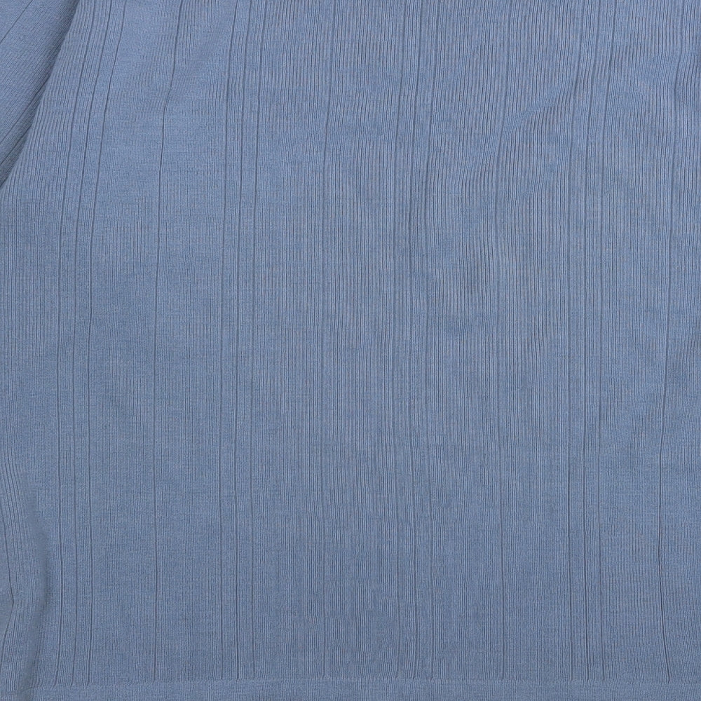 m3m Womens Blue Check  Pullover Jumper Size S
