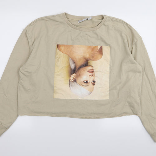 Ariana Grande Womens Beige   Pullover Jumper Size 18