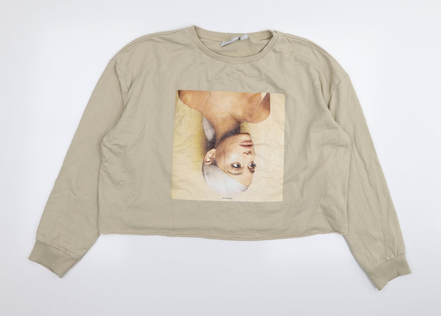 Ariana Grande Womens Beige   Pullover Jumper Size 18