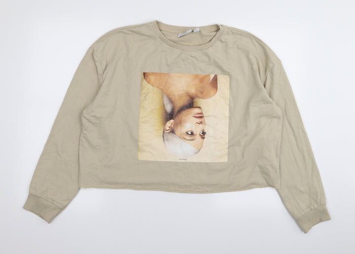Ariana Grande Womens Beige   Pullover Jumper Size 18