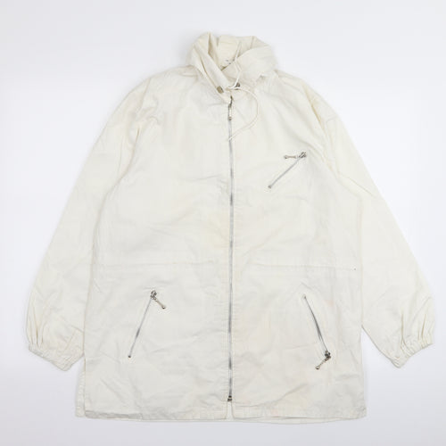 Preworn Womens White   Jacket Coat Size 8