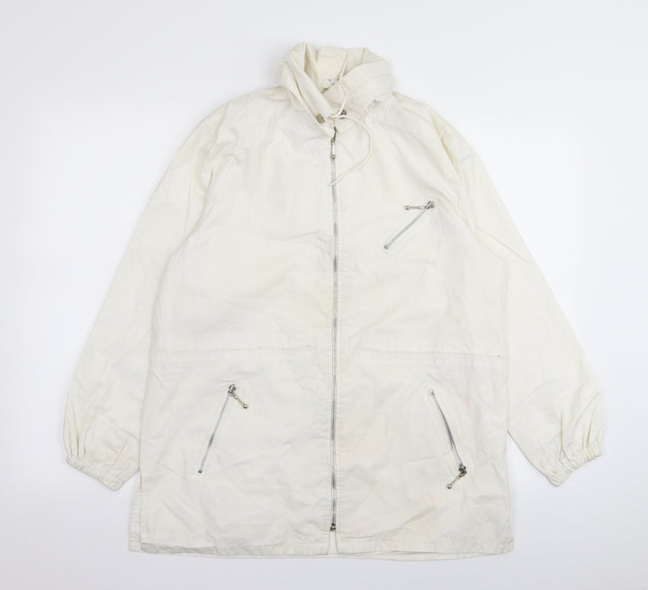 Preworn Womens White   Jacket Coat Size 8