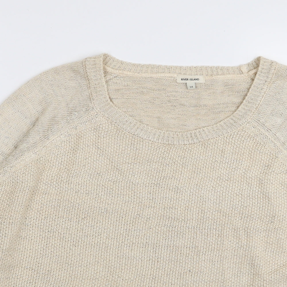River Island Womens Beige   Pullover Jumper Size 14