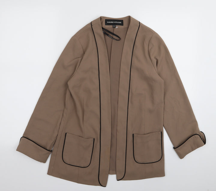 Warehouse Womens Beige Jacket Blazer Size 6