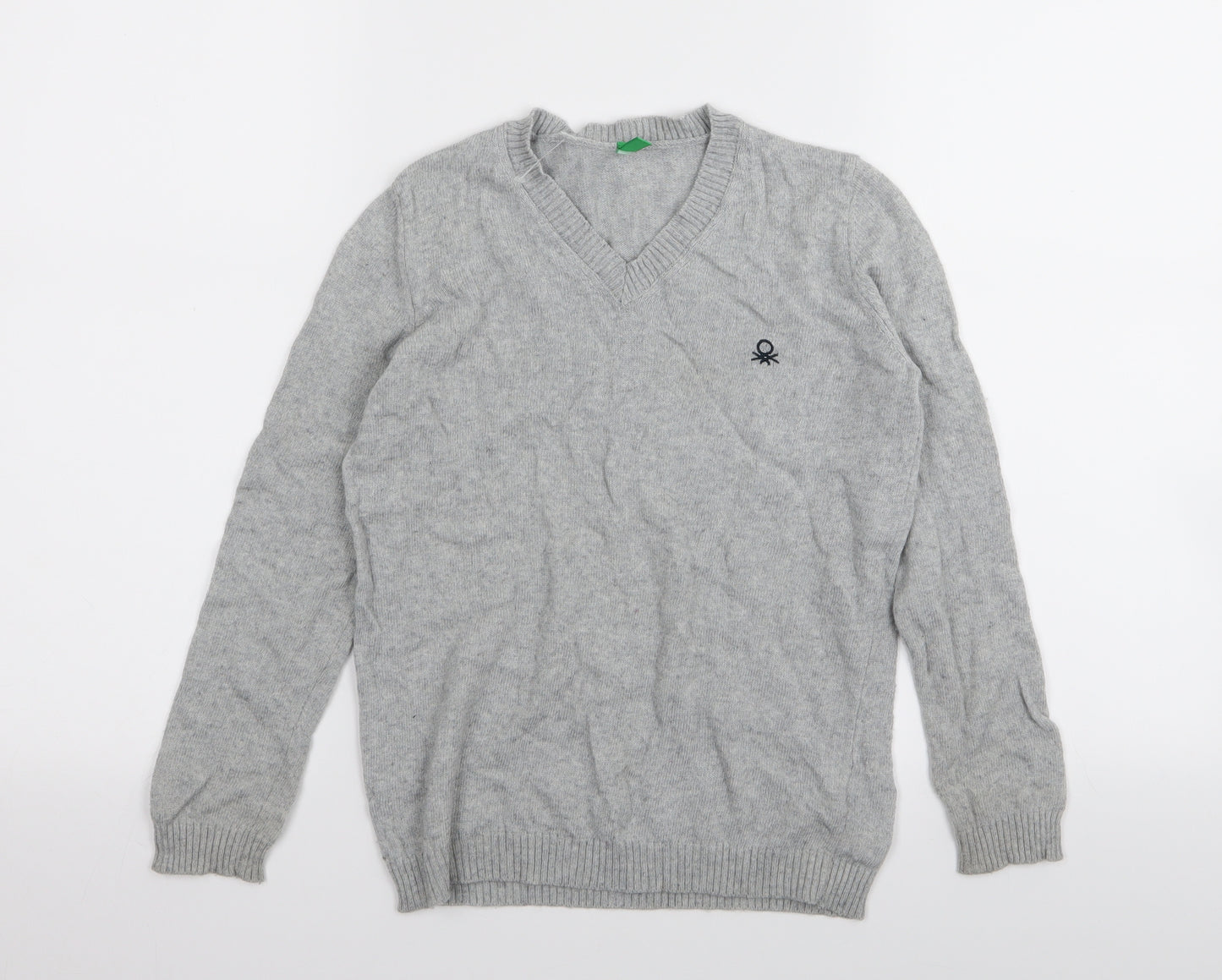 United Colors of Benetton Boys Grey   Pullover Jumper Size 7-8 Years